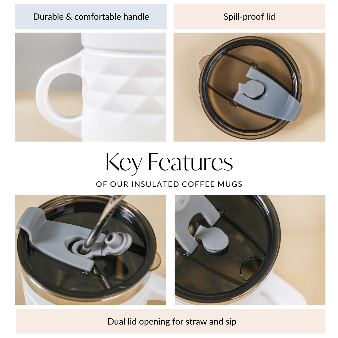 Coffee Mug Set Of 2 White 400ml