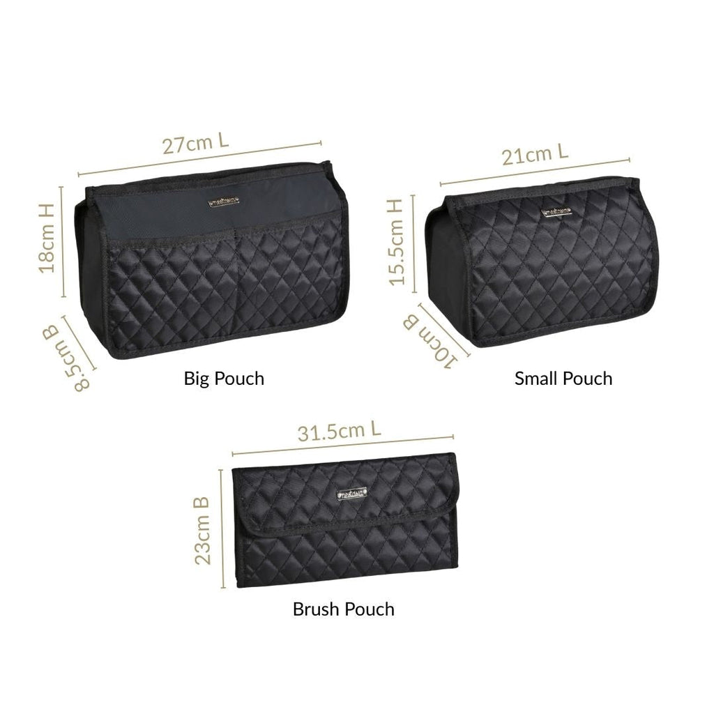 Multipurpose Travel Pouch Set Of 3 Black