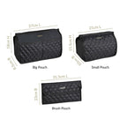 Multipurpose Travel Pouch Set Of 3 Black