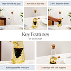 Multipurpose Cruet For Olive Oil And Balsamic Vinegar