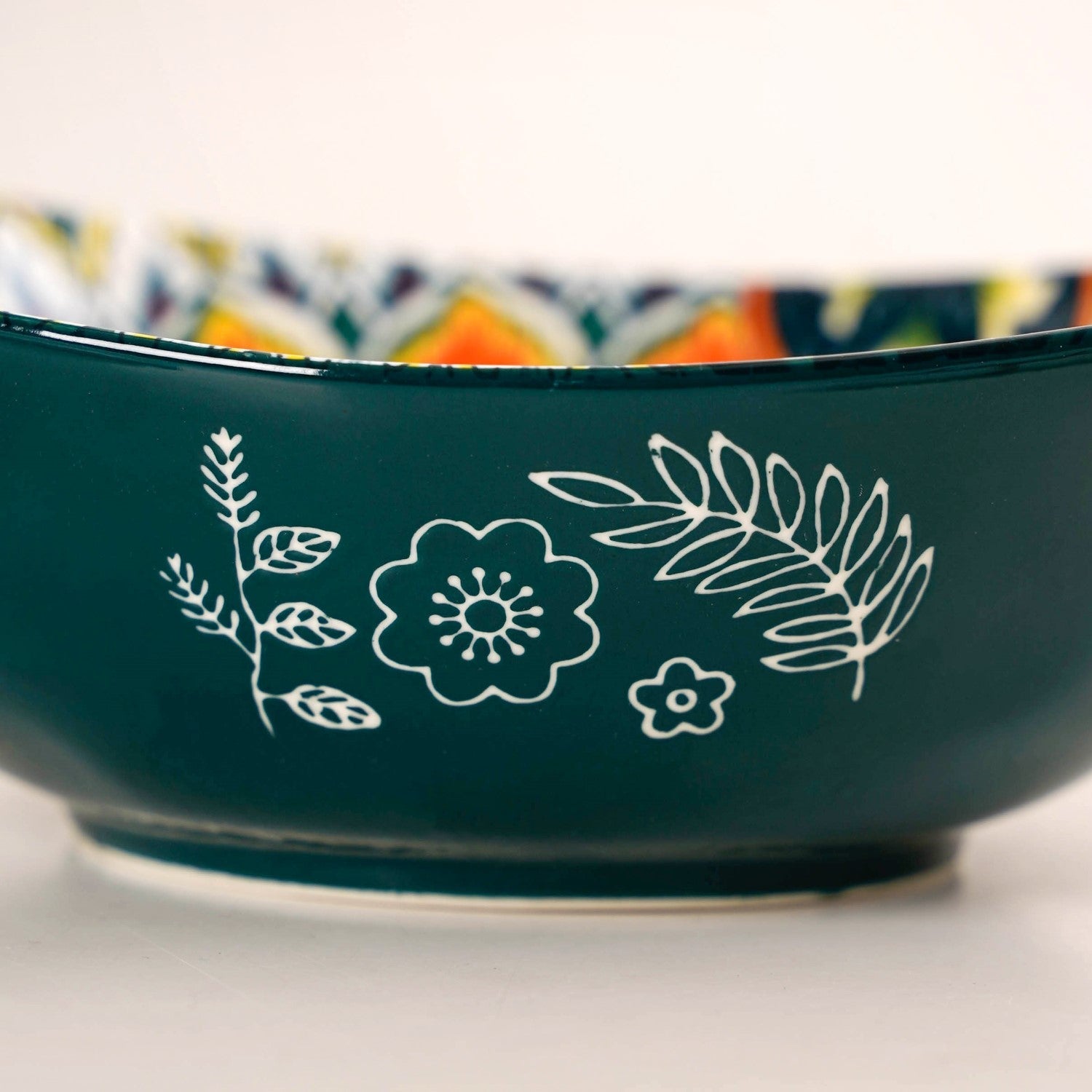 Green Mystic Mandala Long Dish With Handles 400ml