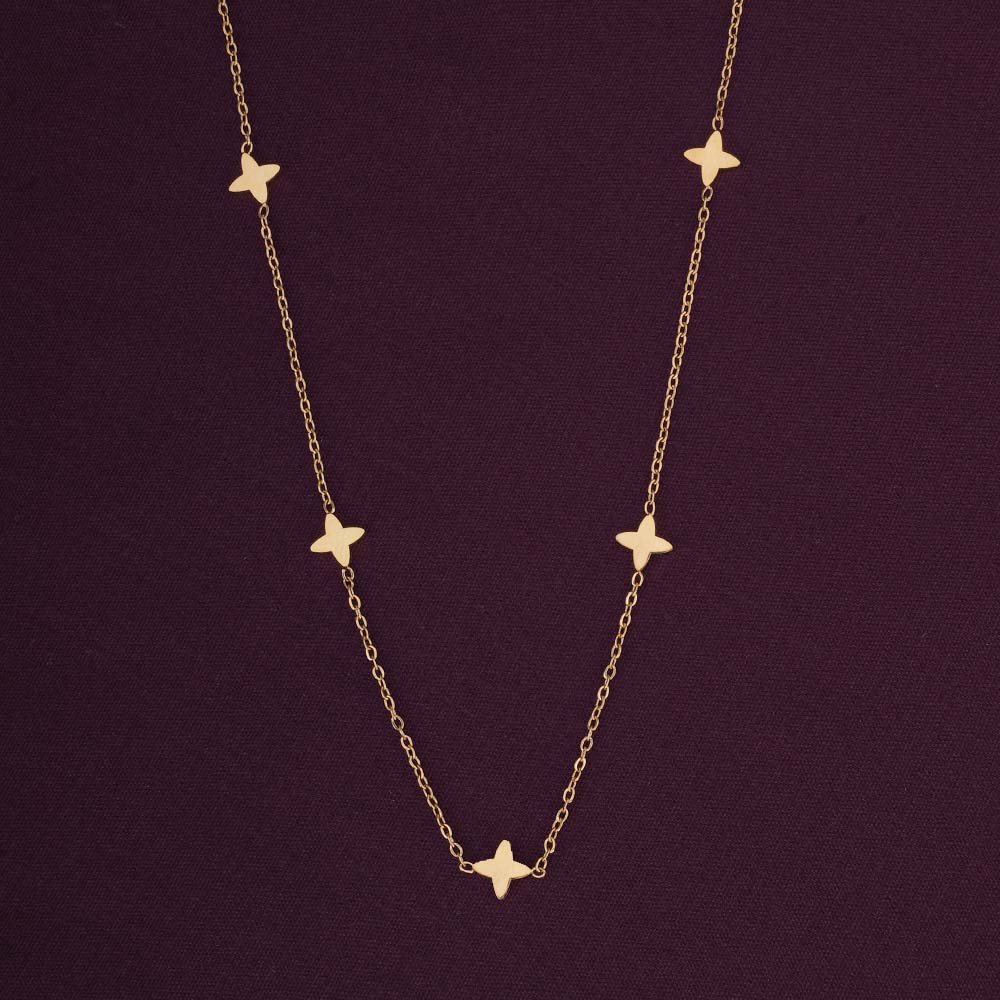 Dainty clover flower necklace