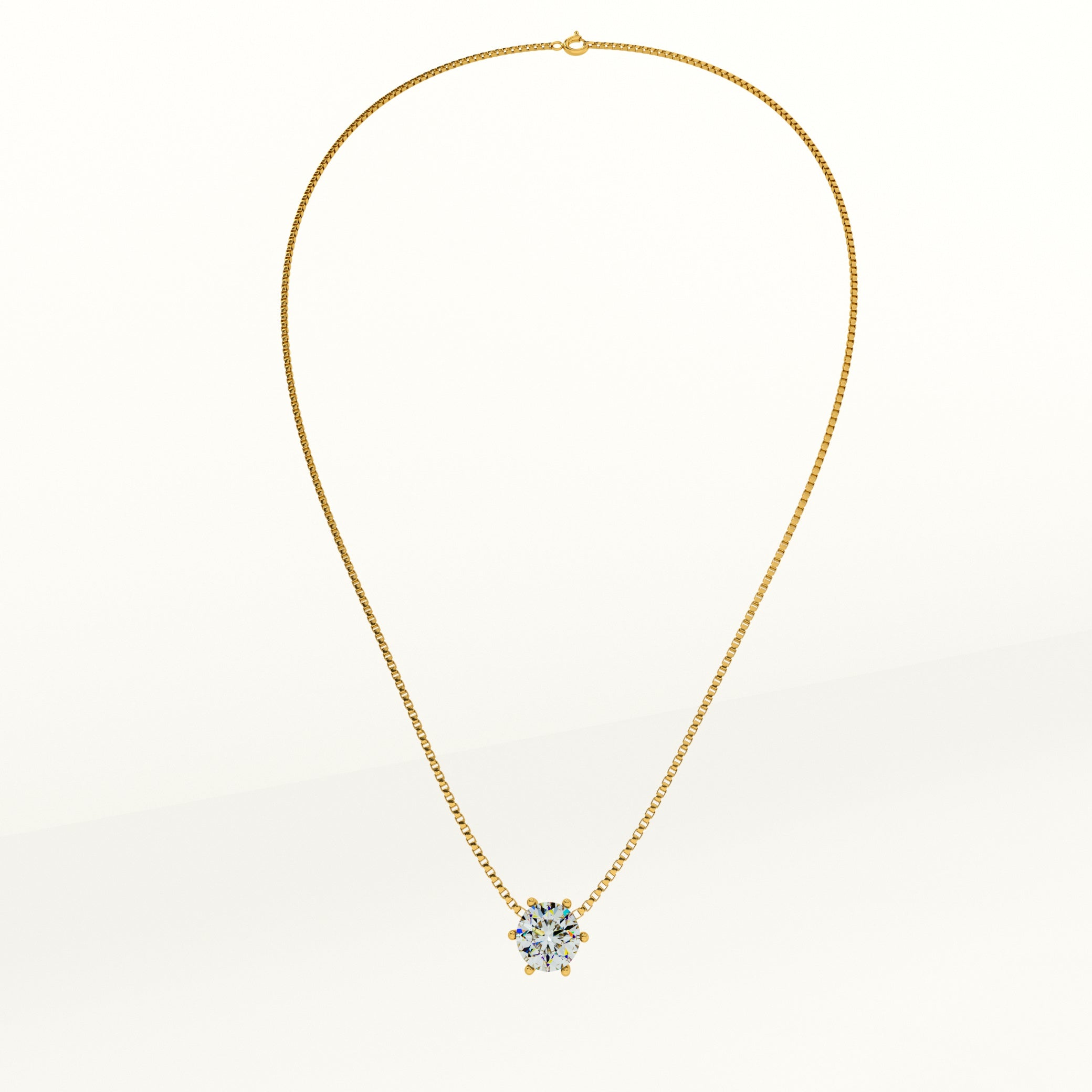 Delicate Diamond Studded Necklace & Athena Solitaire Hoop Earrings Jewellery Set