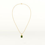 Classic Emerald Necklace & Hearts All Over Bracelet Jewellery Set