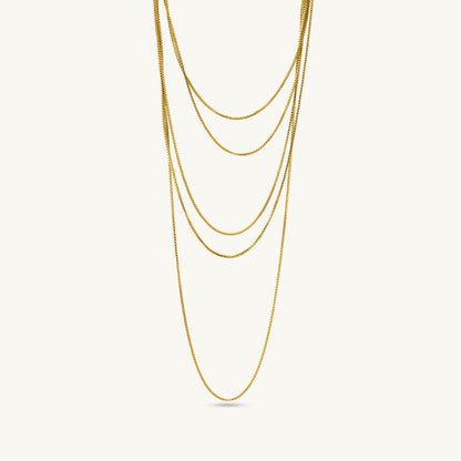 Golden Drapes Layered Chain Necklace
