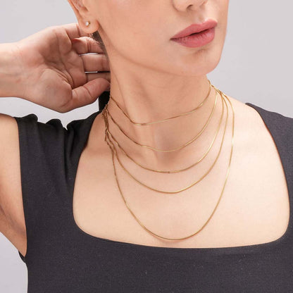 Golden Drapes Layered Chain Necklace