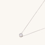 Circle Diamond Necklace- 925 Silver Hallmarked