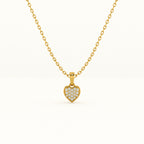 Cute Heart Diamond Necklace | 18k Gold Vermeil