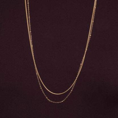 Double layer choker necklace