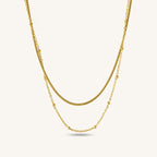 Double layer choker necklace & Dazzling Stone Bangle Bracelet Combo Set