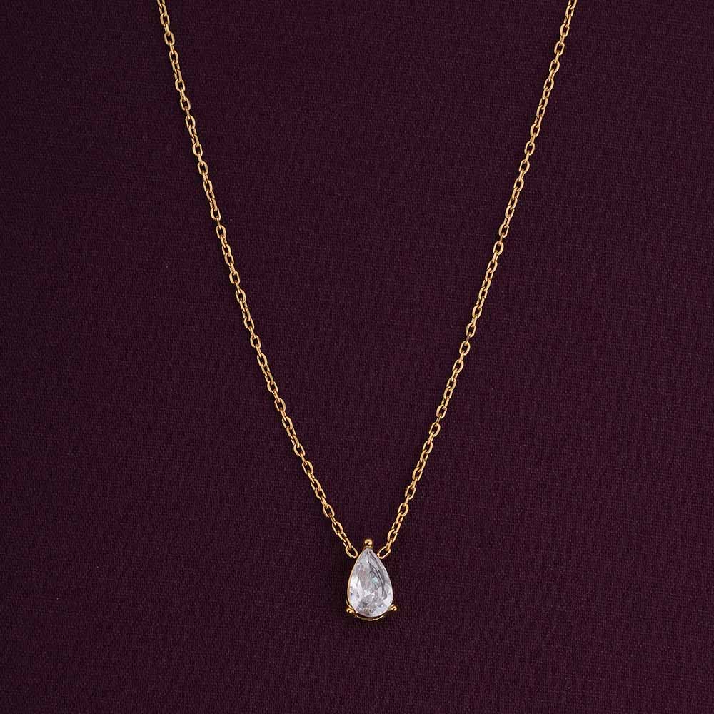 Dewdrop solitaire necklace