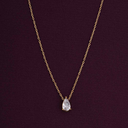 Dewdrop solitaire necklace