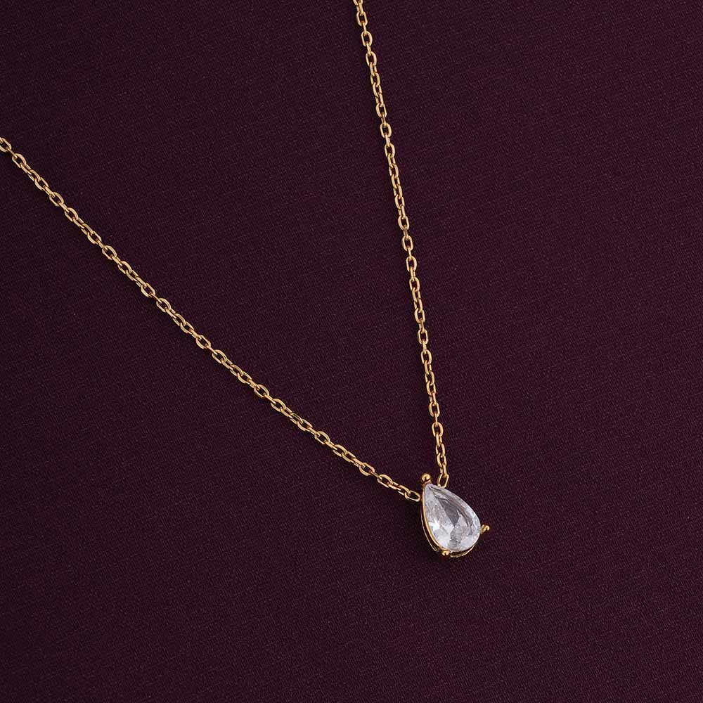 Dewdrop solitaire necklace