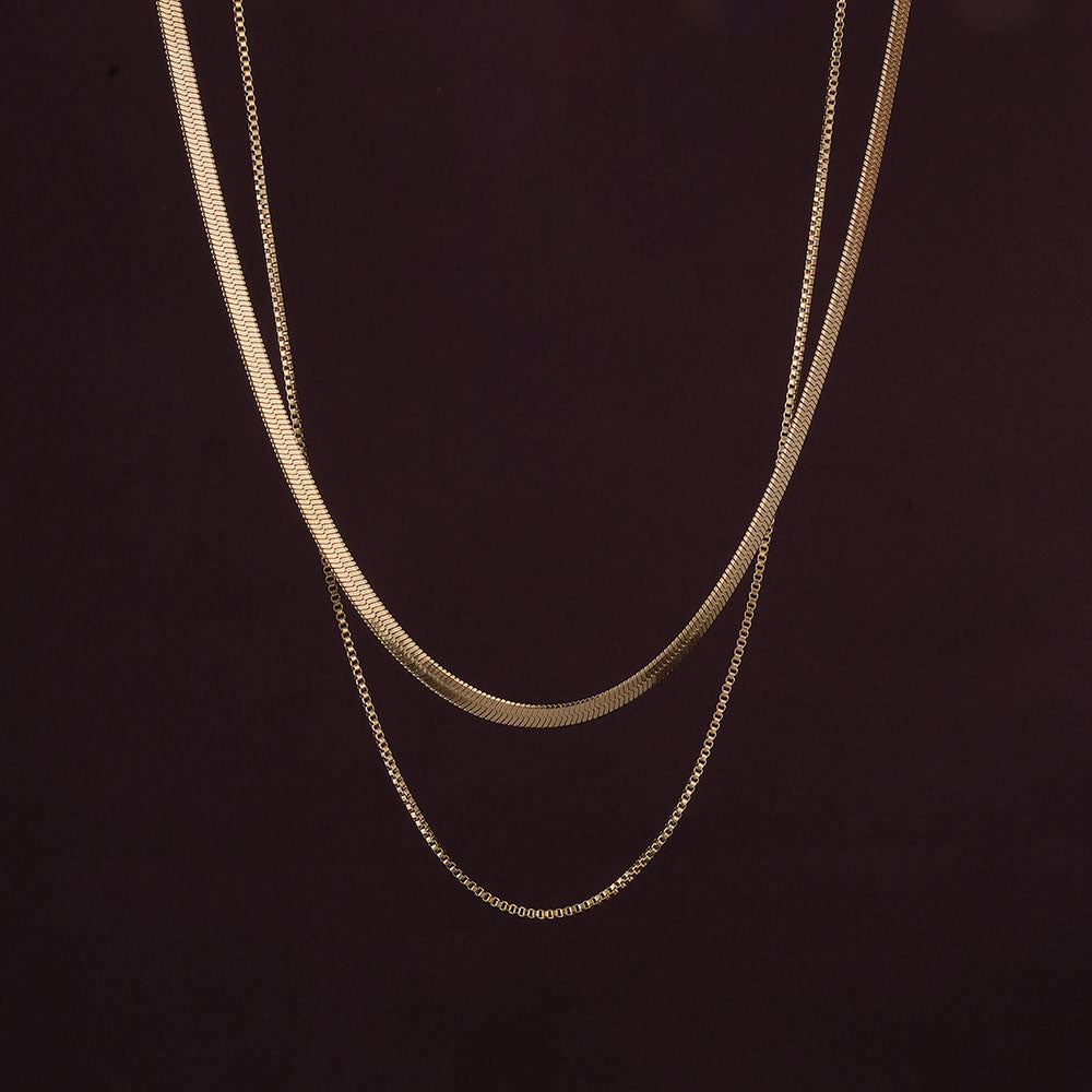 Double Chain Delight Necklace