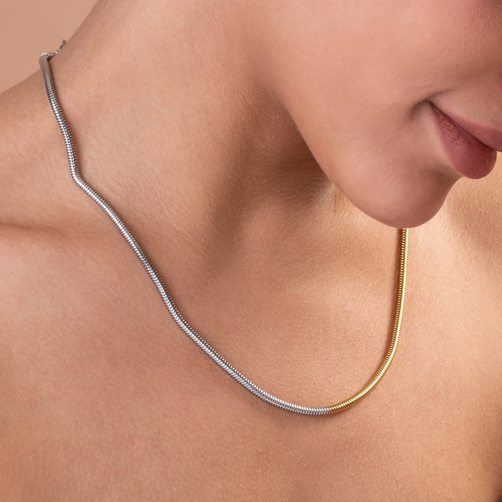 Dual Tone Snake Chain