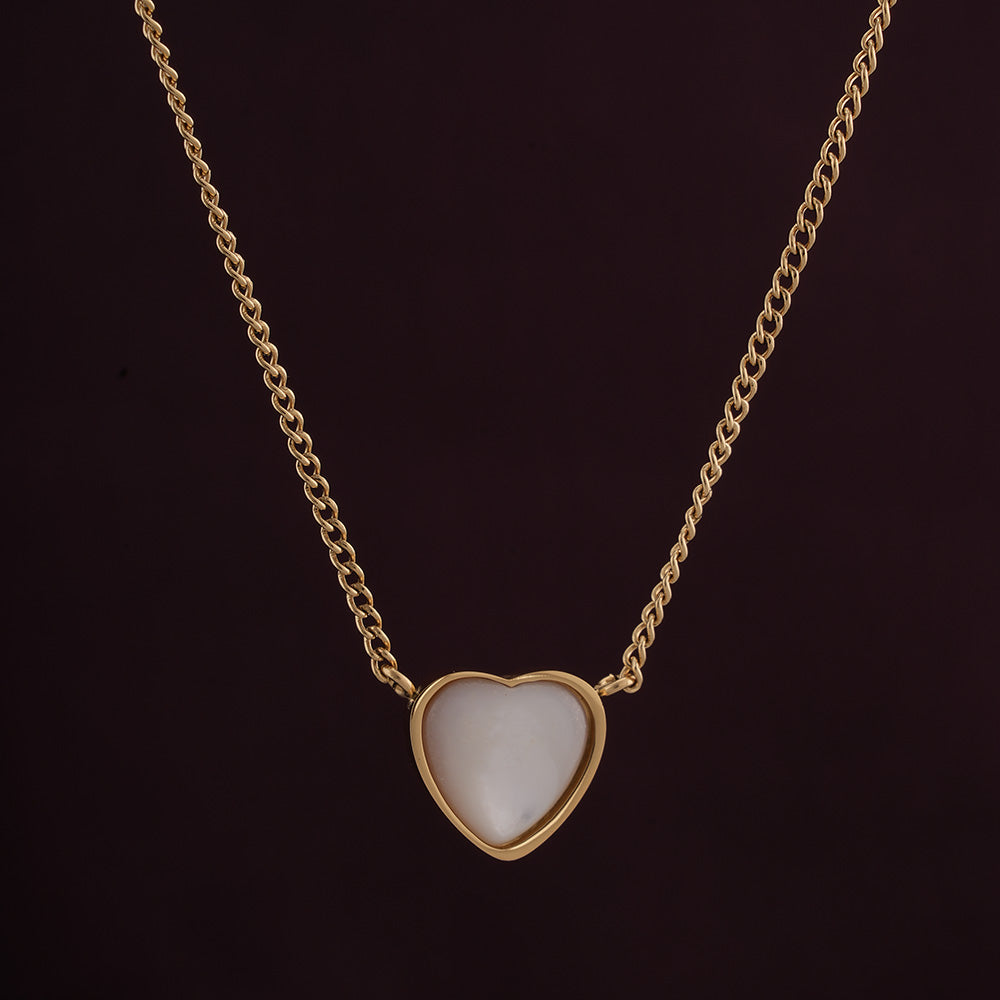 Milky Heart Necklace