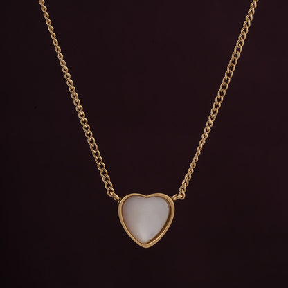 Milky Heart Necklace