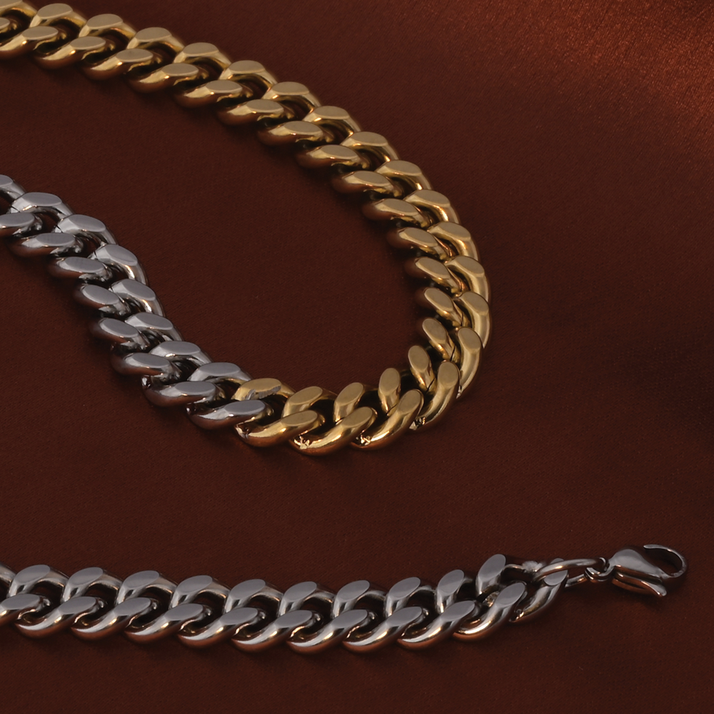 Bi-Metal Cuban Chain Necklace