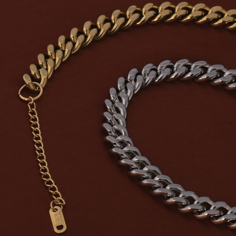 Bi-Metal Cuban Chain Necklace