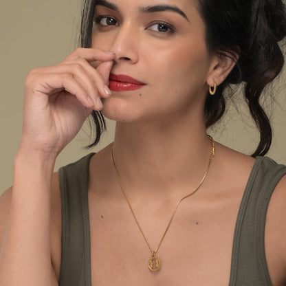 Zodiac Sign Gold Pendant Necklace
