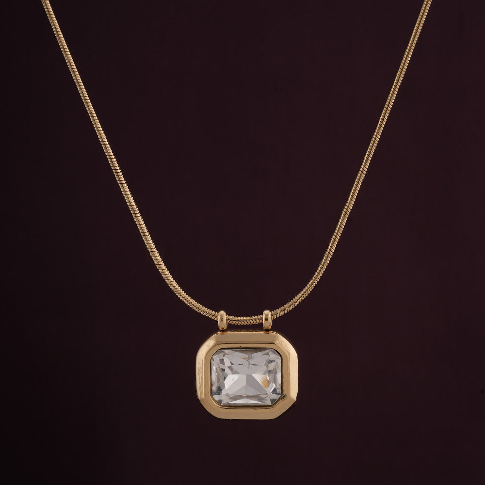 Octagon Diamond Necklace