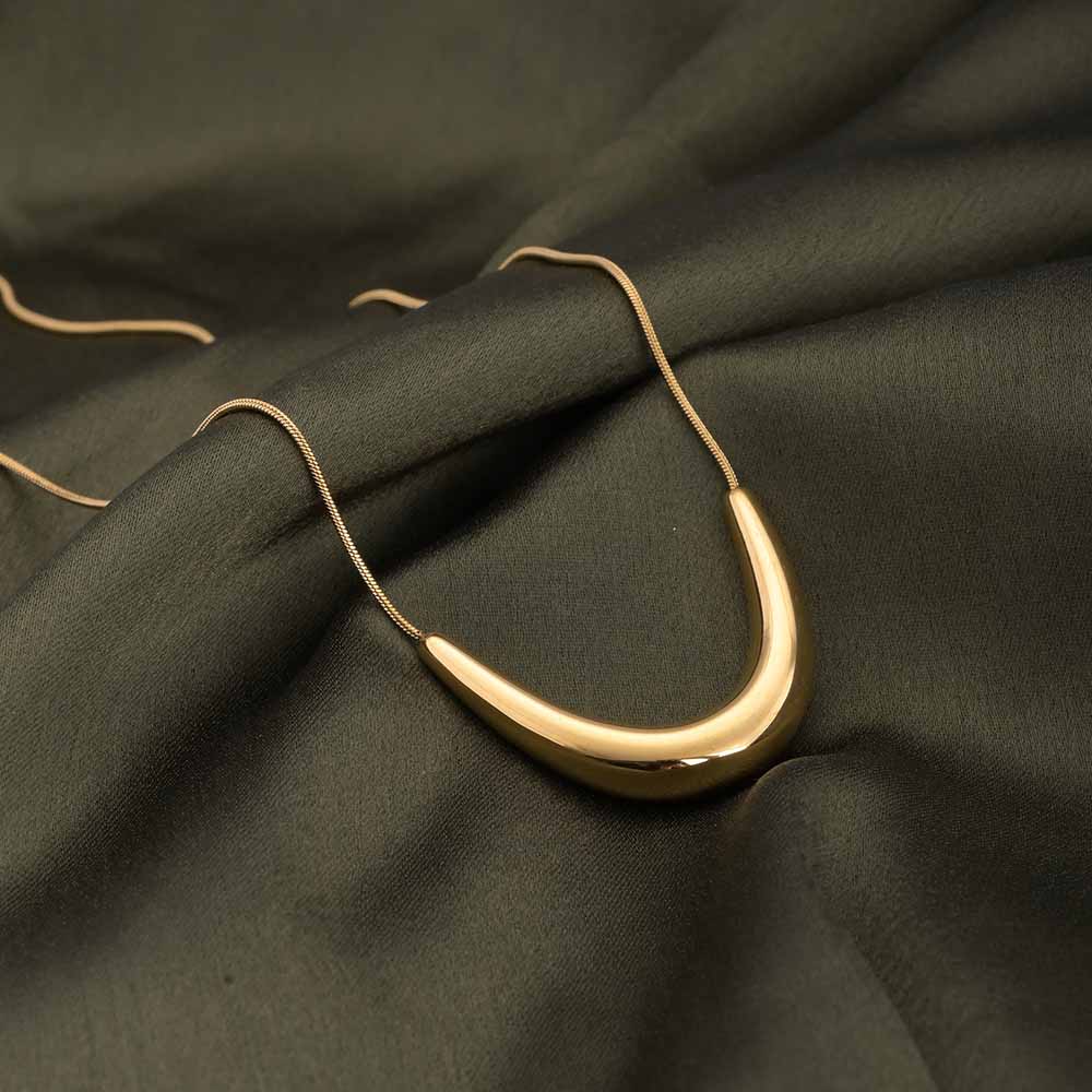 Golden Boomerang Necklace