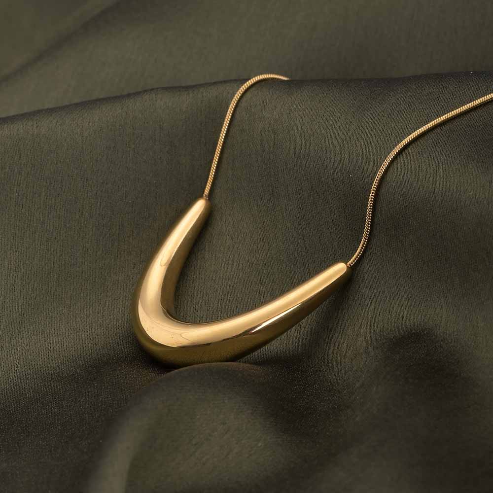 Golden Boomerang Necklace