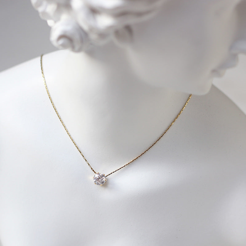 Delicate Diamond Studded Necklace