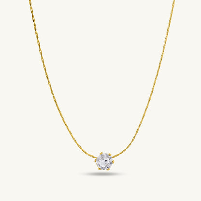 Sparkling Line Bangle Bracelet & Delicate Diamond Studded Necklace Combo Set