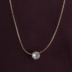 Delicate Diamond Studded Necklace Love Gift set
