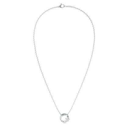 Gilded Petal Orbit 9KT Gold Lab Grown Diamond Necklace