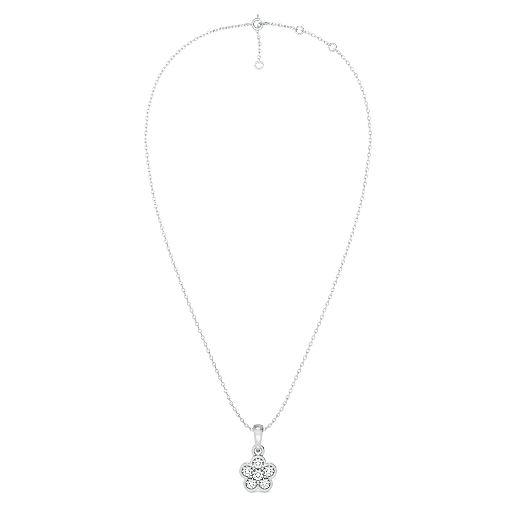 Galaxy Bloom 9KT Gold Lab Grown Diamond Pendant
