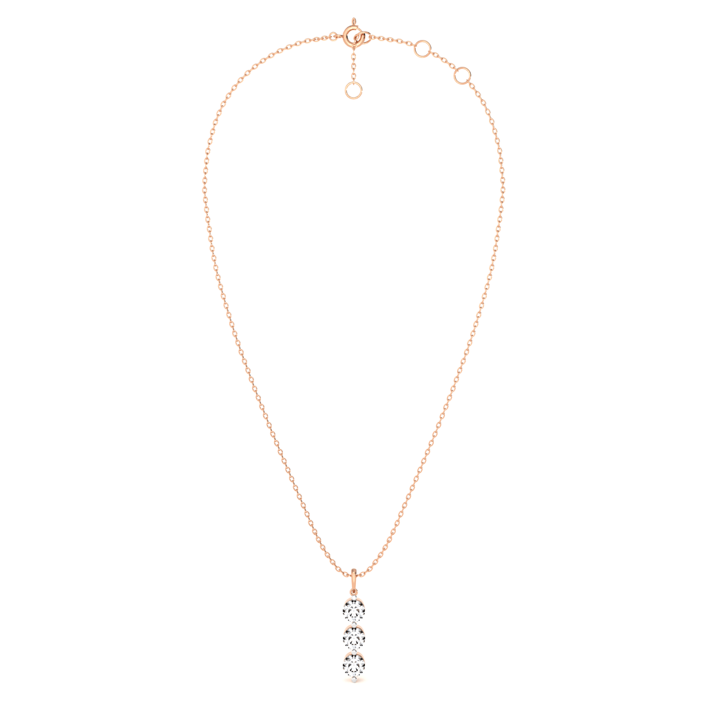 Triple Glow 9KT Gold Lab Grown Diamond Pendant