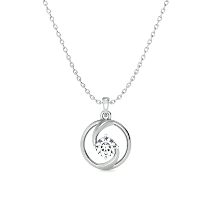 Spiral Glow 9KT Gold Lab Grown Diamond Pendant Necklace
