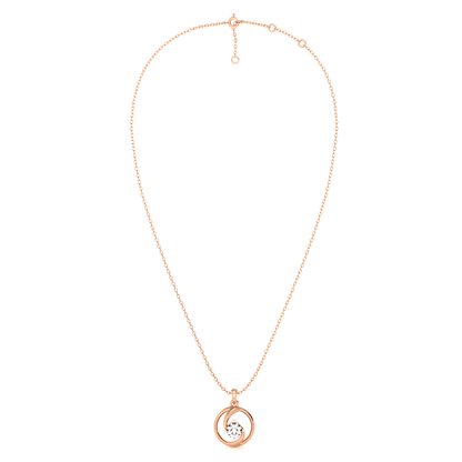 Spiral Glow 9KT Gold Lab Grown Diamond Pendant Necklace