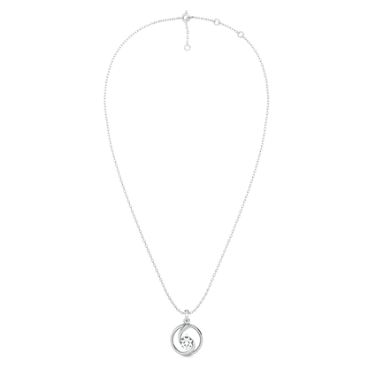 Spiral Glow 9KT Gold Lab Grown Diamond Pendant Necklace