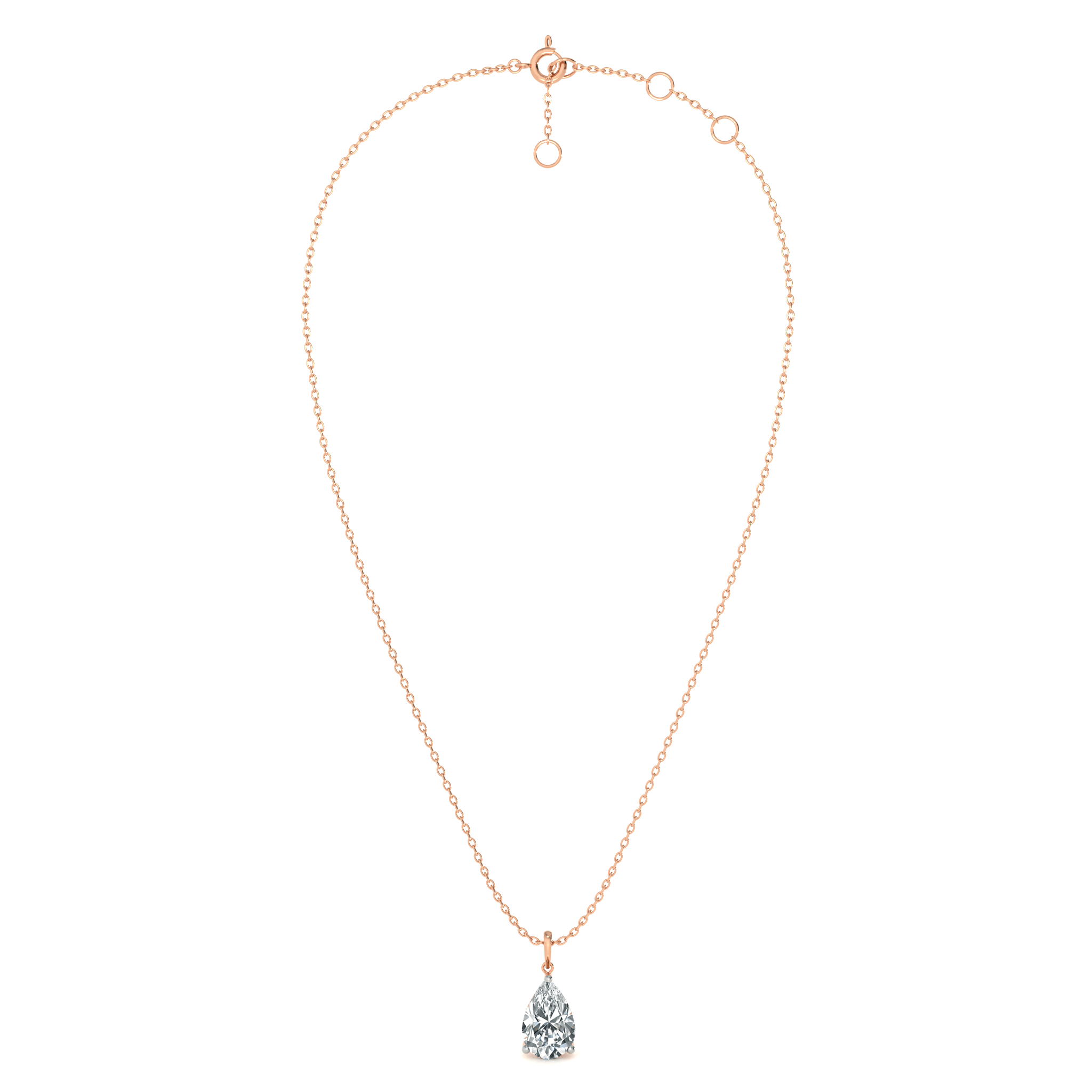 Aurora Teardrop 9KT Gold Lab Grown Diamond Pendant