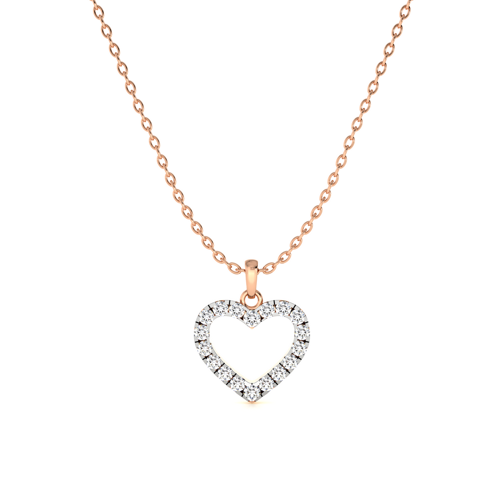 Infinite Love Frame 9KT Gold Lab Grown Diamond Necklace