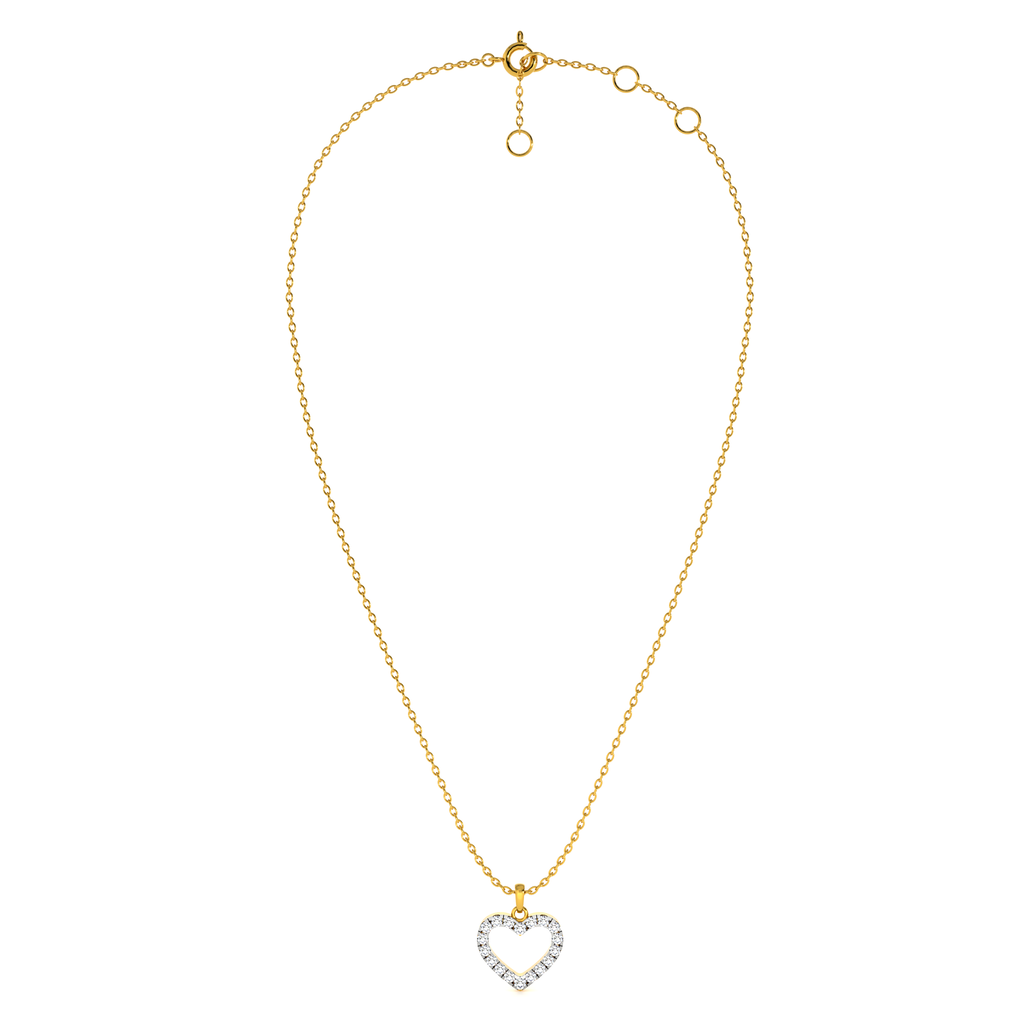 Infinite Love Frame 9KT Gold Lab Grown Diamond Necklace
