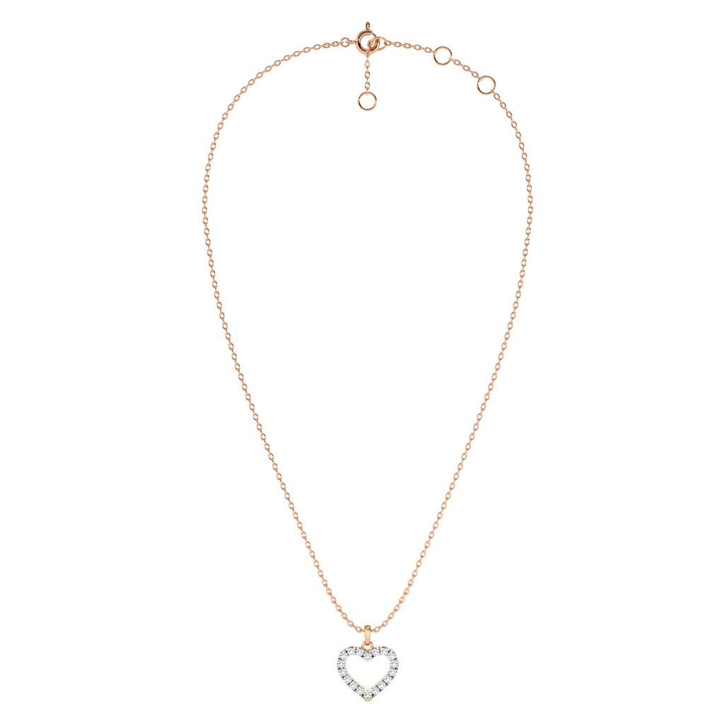 Infinite Love Frame 9KT Gold Lab Grown Diamond Necklace