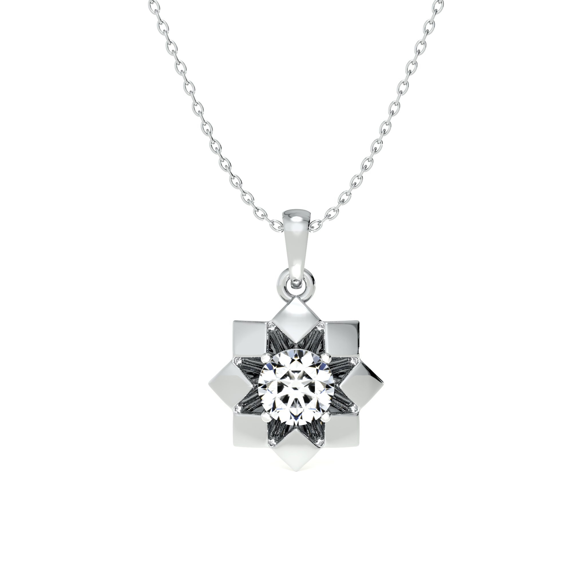 Galaxy Star 9KT Gold Lab Grown Diamond Pendant