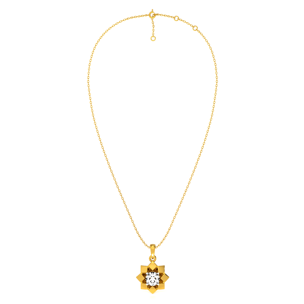 Galaxy Star 9KT Gold Lab Grown Diamond Pendant
