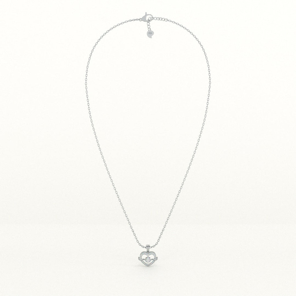 Love Locked Heart 925 Sterling Silver Necklace