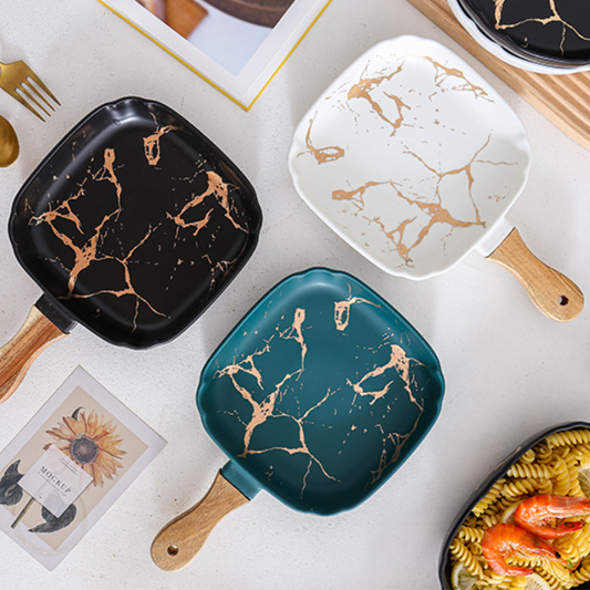 Marble Texture Square Dish