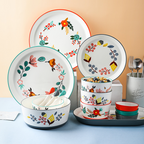 Bloom Dessert Plate Red