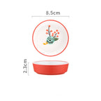 Bloom Dessert Plate Red