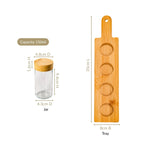 Airtight Seasoning Jars Set Of 4 With Tray