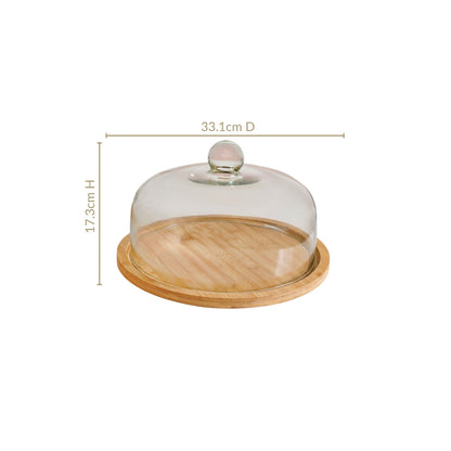Cake Stand With Glass Cloche 11 Inch
