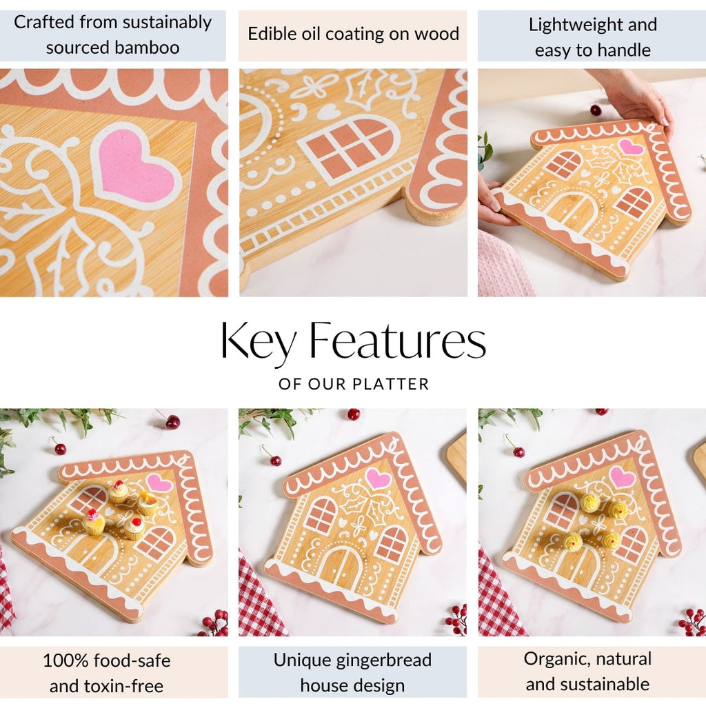 Ginger Bread House Serving Platter 12 Inch