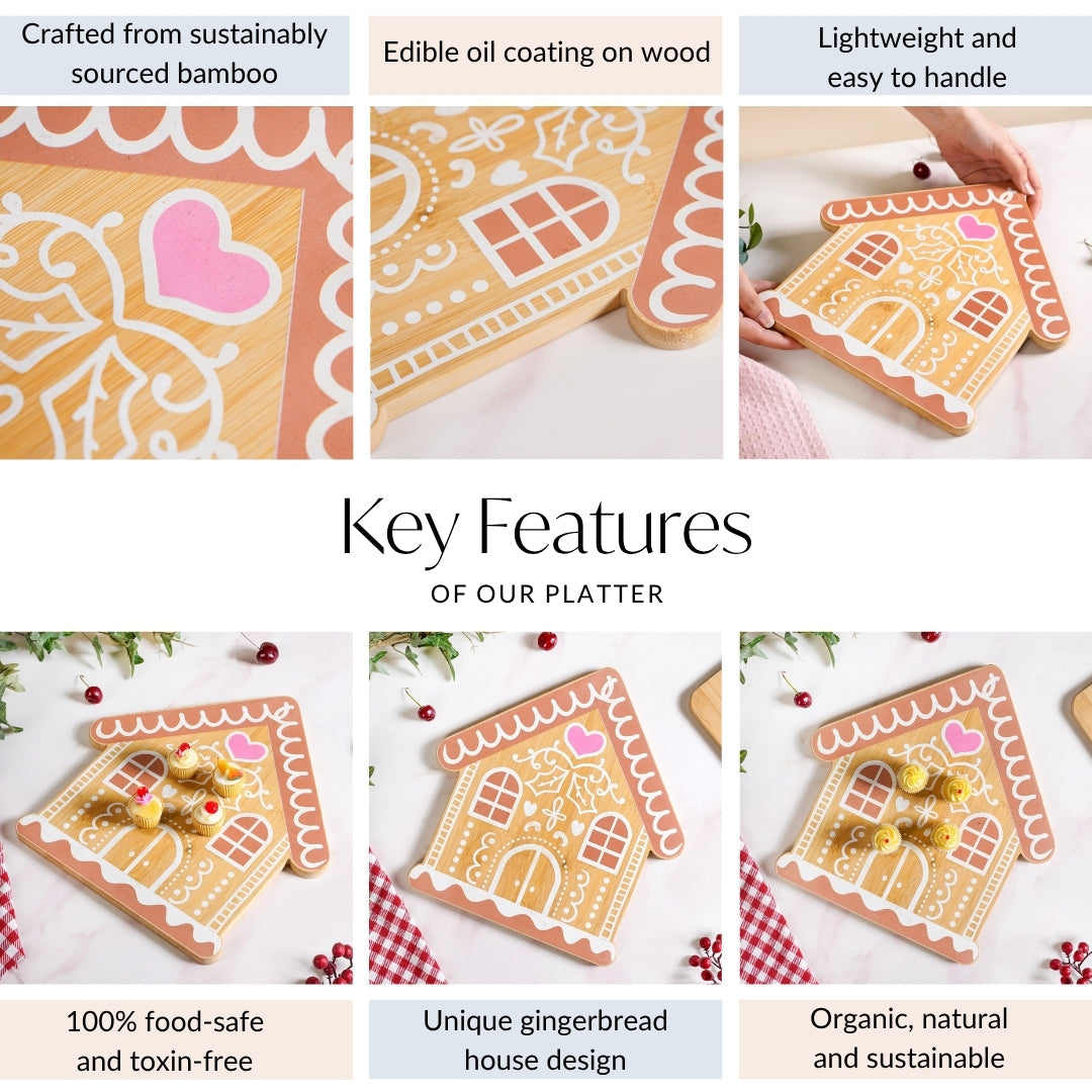 Ginger Bread House Serving Platter 12 Inch